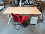 Bureau 180x90 + bureaustoel + ladeblok, super netjes, Ophalen of Verzenden, In hoogte verstelbaar, Zo goed als nieuw, Bureau