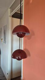 Nordic bloempot hanglamp bordeauxrood donker rood, Ophalen of Verzenden, Zo goed als nieuw, Metaal, Minder dan 50 cm