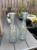 Set van 2 decoratieve glazen vazen, 50cm hoog, Overige kleuren, 50 tot 75 cm, Ophalen of Verzenden, Glas