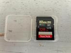 Sandisk Extreme Pro 128GB - 95 MB/s, SDXC, Sandisk, Ophalen of Verzenden, Zo goed als nieuw