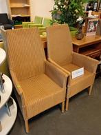 4 Lloyd Loom stoelen , stoel, interieur , meubel, Huis en Inrichting, Stoelen, Ophalen, Gebruikt, Bruin