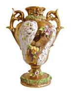 Capodimonte 24 karaat vergulde sier vaas Italy top conditie, Ophalen of Verzenden
