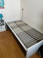 IKEA Flexa bed met uitschuifbare lades, Ophalen, 90 cm, Eenpersoons, Wit