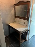 Antieke marmeren tafel met spiegel - moet weg!, Antiek en Kunst, Ophalen