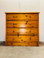 Vintage grenen ladekast met vier lades, Ophalen, A, A, A