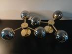 Moderne hanglamp met 3 lichtpunten (2x), Ophalen of Verzenden, Zo goed als nieuw, Glas, Modern