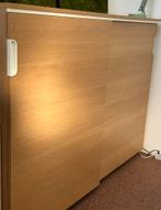 Galant kast met schuifdeuren - eikenfineer - 160x120x45, Huis en Inrichting, Kasten | Overige, Ophalen, Gebruikt