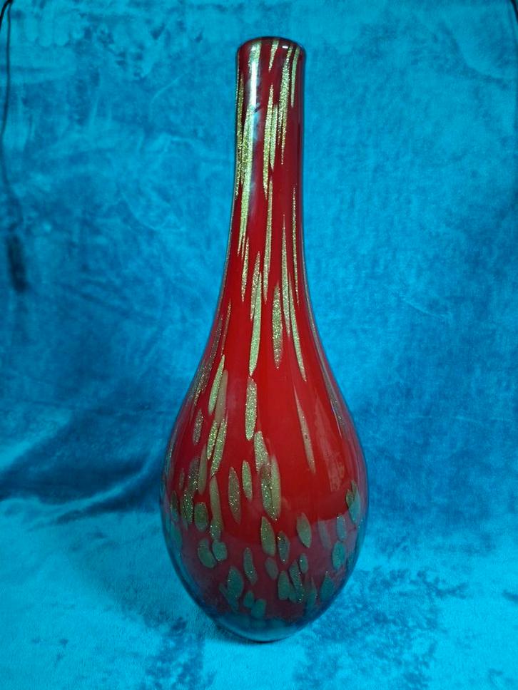 Prachtige unieke murano vaas, Huis en Inrichting, Woonaccessoires | Vazen, Zo goed als nieuw, Minder dan 50 cm, Glas, Ophalen of Verzenden