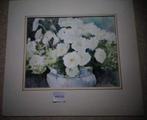 AQUAREL * VAAS MET WITTE BLOEMEN* J. van Veen *, Antiek en Kunst, Kunst | Schilderijen | Klassiek, Verzenden