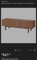 Ikea Stockholm TV Meubel - Walnootfineer, Ophalen, Gebruikt, 150 tot 200 cm, Minder dan 100 cm