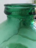Viresa vaas fles gistfles wijnkan vaas groen glas 37 cm hoog, Ophalen, Minder dan 50 cm, Groen, Glas