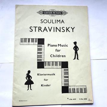 Pianomuziek voor kinderen, SOULIMA STRAVINSKY boek retro beschikbaar voor biedingen