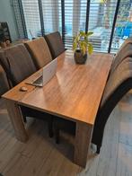 Eettafel met 6 stoelen en  dressoir, Huis en Inrichting, Tafels | Eettafels, Ophalen, Gebruikt, 50 tot 100 cm, Vijf personen of meer