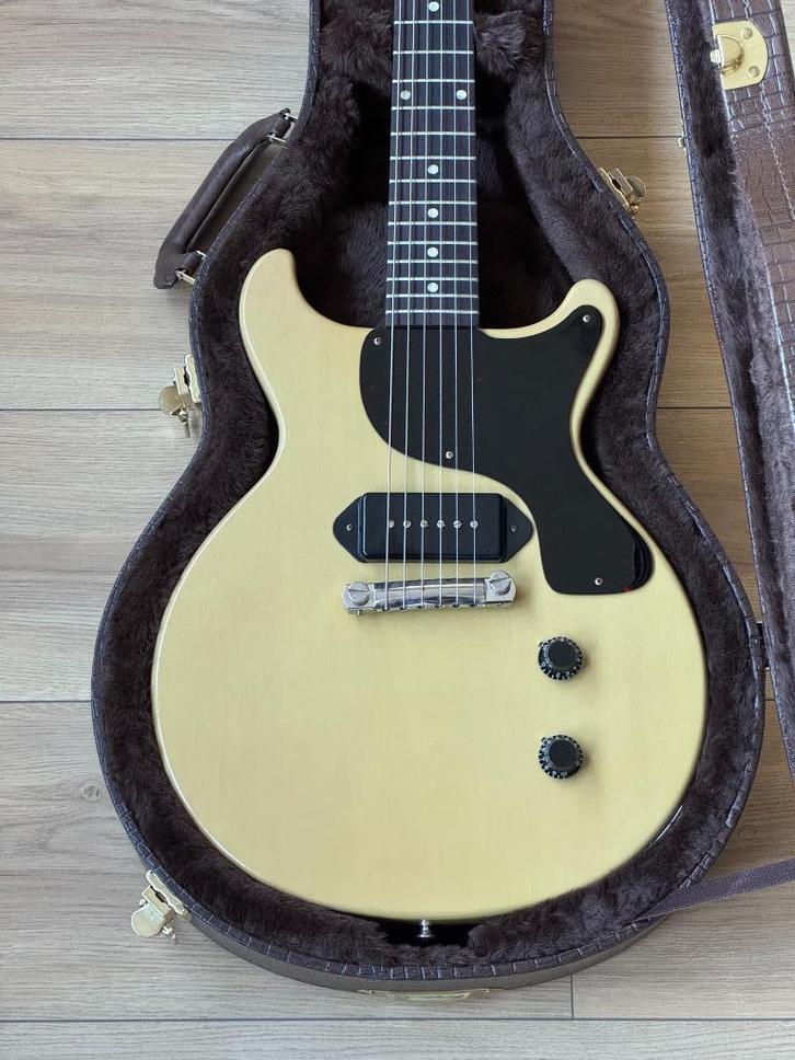 Gibson Custom Shop 1958 Les Paul Junior Double Cut Yellow, Muziek en Instrumenten, Snaarinstrumenten | Gitaren | Elektrisch, Zo goed als nieuw