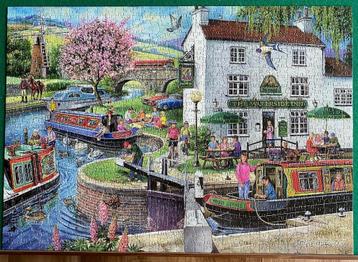 Hop puzzel. No 6-By the Canal. 1000 stukjes. beschikbaar voor biedingen