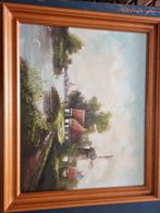 schilderij op doek gesigneerd H. Sanders, Antiek en Kunst, Ophalen of Verzenden