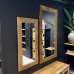 Spiegel industriële look | Mangohout | 135x70cm, Nieuw, Minder dan 100 cm, Minder dan 50 cm, Rechthoekig