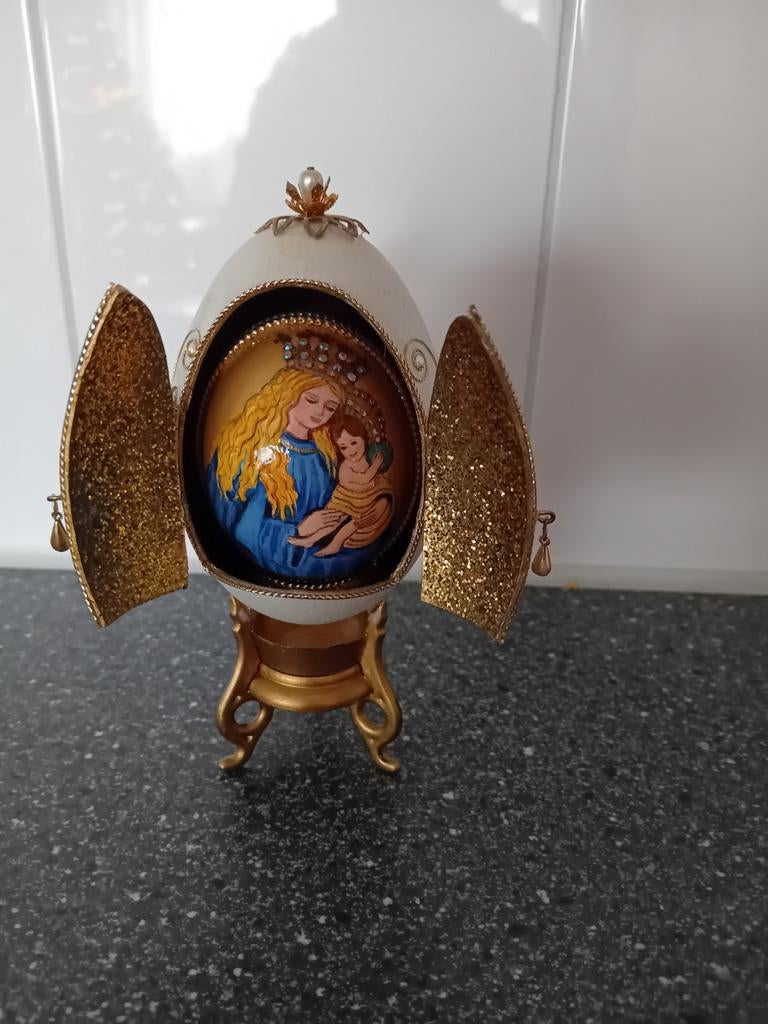 Gedecoreerd ei met afbeelding, Verzamelen, Efteling, Ophalen, Gebruikt, Beeldje of Poppetje