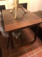 OUD TEAKHOUTEN TAFEL EETTAFEL 130 x 90 Schrijftafel, Ophalen, Gielen, Zo goed als nieuw, Info@houseofcoco.nl