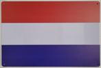 Nederlandse vlag wandbord van metaal reclamebord, Diversen, Vlaggen en Wimpels, Nieuw, Ophalen of Verzenden