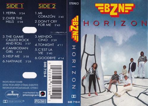Cassettebandje BZN – Horizon (1990), Cd's en Dvd's, Cassettebandjes, Zo goed als nieuw, Origineel, Pop, 1 bandje, Ophalen of Verzenden