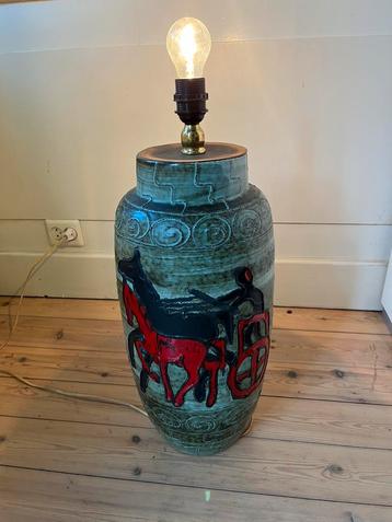 Schreurich lampvoet west germany design met strijdwagen beschikbaar voor biedingen
