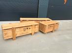3 goede decoratieve degelijke transport kisten, Ophalen, Gebruikt, 60 cm of meer, Krat