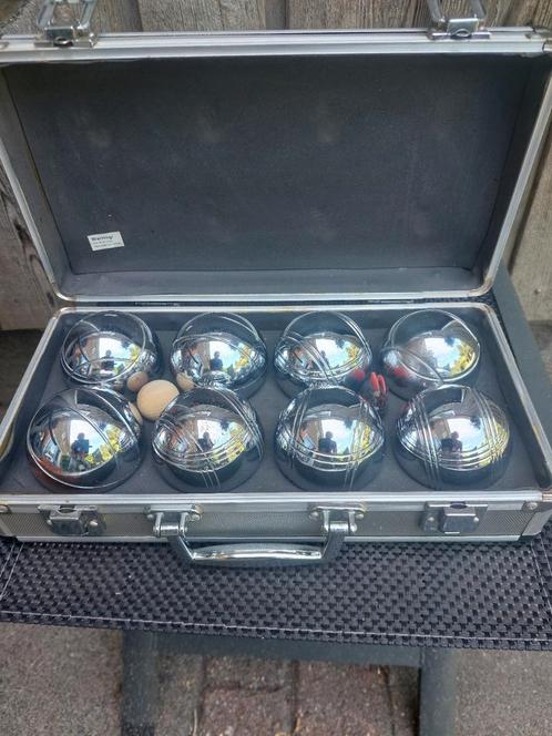 Jeu de boules set in zilverkleur koffer in zeer Goede Staat, Sport en Fitness, Overige Sport en Fitness, Zo goed als nieuw, Ophalen of Verzenden