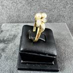Gouden ring | 14K* | 2,45gr | opengewerkt 2 parels | 388592, Sieraden, Tassen en Uiterlijk, Ringen, Ophalen of Verzenden, Zo goed als nieuw
