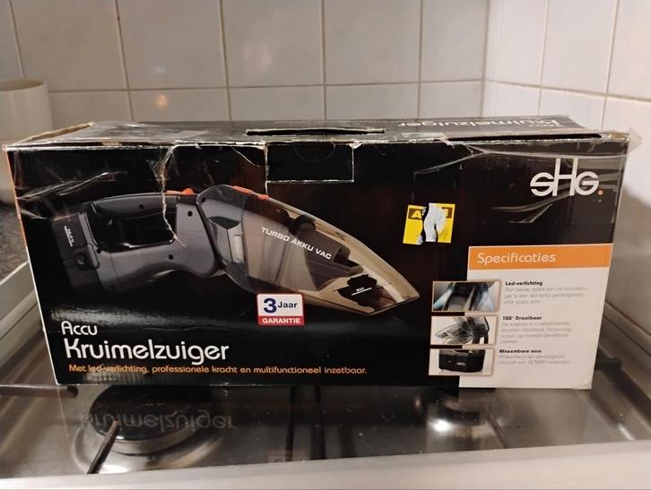 Accu Kruimelzuiger - SHG Turbo Akku Vac, Witgoed en Apparatuur, Stofzuigers, Nieuw, Kruimeldief, Minder dan 1200 watt, Reservoir