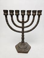 # 7 armige joodse menorah kandelaar, Ophalen of Verzenden, Koper of Brons