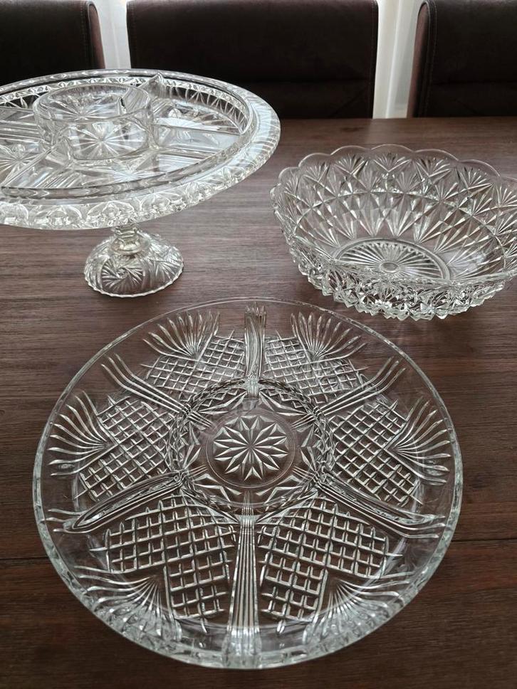 Kristallen vazen en schalen set, Antiek en Kunst, Antiek | Glas en Kristal, Ophalen of Verzenden