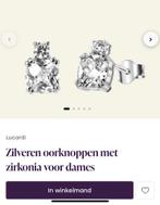 Zilveren oorknoppen met zirkonia, Ophalen of Verzenden, Zo goed als nieuw, Zilver