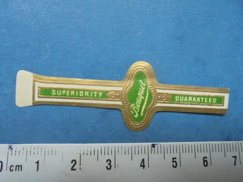 Oude sigarenband BOUQUET Superiority Guaranteed, Verzamelen, Rookartikelen, Aanstekers en Luciferdoosjes, Zo goed als nieuw, Sigarenbandjes