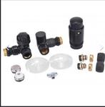 Riko luxe thermostaat radiator aasluitset mat zwart nieuw, Doe-het-zelf en Verbouw, Verwarming en Radiatoren, Ophalen, Radiator