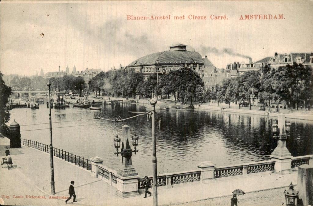 Amsterdam - Binnen-Amstel - Circus Carré, Ophalen of Verzenden, Voor 1920, Ongelopen, Noord-Holland