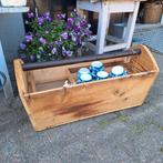 Oude houten gereedschapsbak kist bak, Minder dan 50 cm, 50 tot 100 cm, Ophalen of Verzenden, Zo goed als nieuw