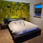 Tweepersoonsbed met nachtkastjes, Huis en Inrichting, Ophalen, Gebruikt, Bruin, 210 cm