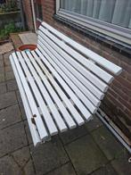 Witte tuinbank, Ophalen of Verzenden, Gebruikt, Metaal