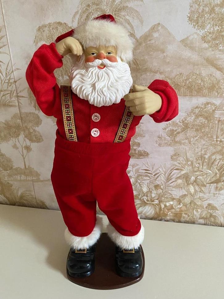 Twee kerstmannen – één zingend & dansend, Diversen, Kerst, Gebruikt, Ophalen