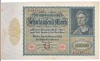 Duitsland 10.000 Mark 1922 Groot, Postzegels en Munten, Ophalen of Verzenden, Duitsland, Los biljet