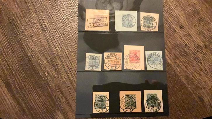#36 Kleine verzameling zegels Duitse Rijk op briefdelen, Postzegels en Munten, Postzegels | Europa | Duitsland, Duitse Keizerrijk
