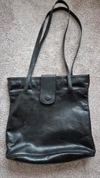 Zwarte Italiaanse schoudertas/shopper, Ophalen of Verzenden, Zo goed als nieuw, Zwart, Shopper