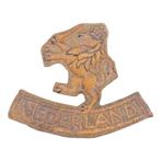 Uitgeknipte Nederlandse Mouwleeuw Irene Brigade (PIB), Verzamelen, Ophalen of Verzenden, Landmacht, Nederland, Embleem of Badge