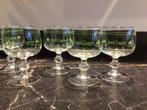 6 vintage Irish Coffee glazen met groen klaverblad, Antiek en Kunst, Antiek | Glas en Kristal, Ophalen of Verzenden