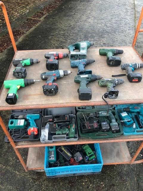 14x accu boormachine, Doe-het-zelf en Verbouw, Gereedschap | Boormachines, Gebruikt, Boormachine, Ophalen