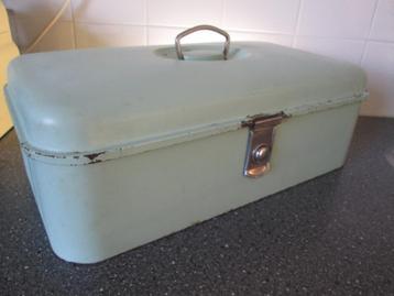 Vintage Broodtrommel Mint 16,5 x 47 x 25,5 cm beschikbaar voor biedingen