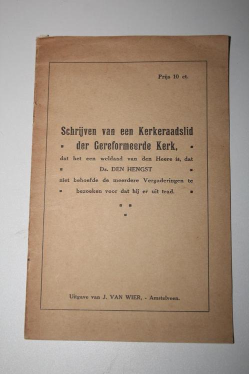 Latere ds. (V?)OGG over uittreding Ds. Den Hengst 1913, Boeken, Godsdienst en Theologie, Gelezen, Christendom | Protestants, Ophalen of Verzenden