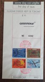 eerste dag envelop stadspost greenpeace, Postzegels en Munten, Postzegels | Eerstedagenveloppen, Ophalen of Verzenden, Onbeschreven