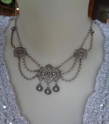 zilveren choker ketting [302] beschikbaar voor biedingen